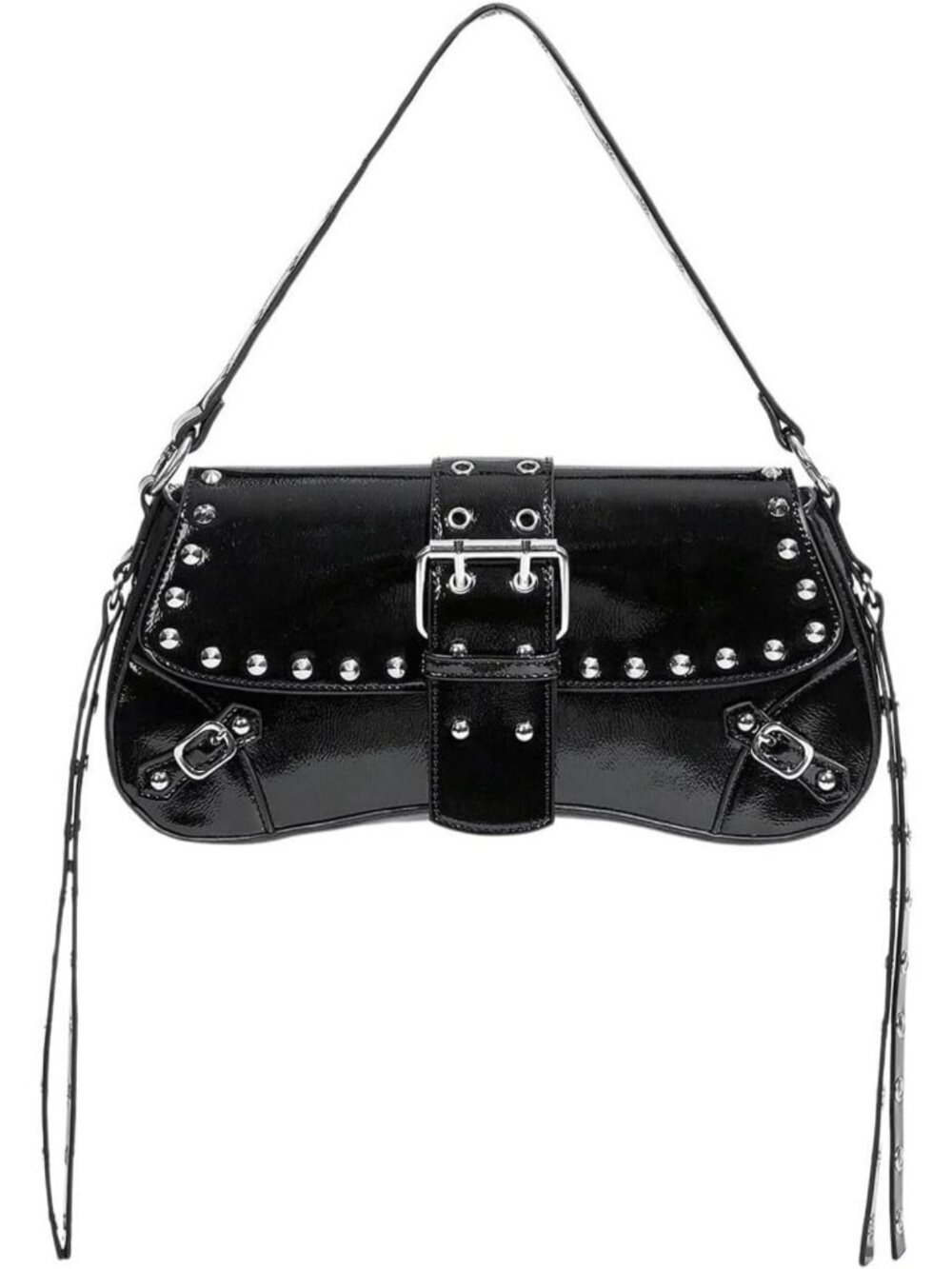 Chic Y2K PU Leather Clutch Shoulder Bag - Stylish Small Purse for Women